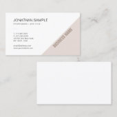 モダンエレガントデザインシンプル平会社トレンディー 名刺 (正面/裏面)