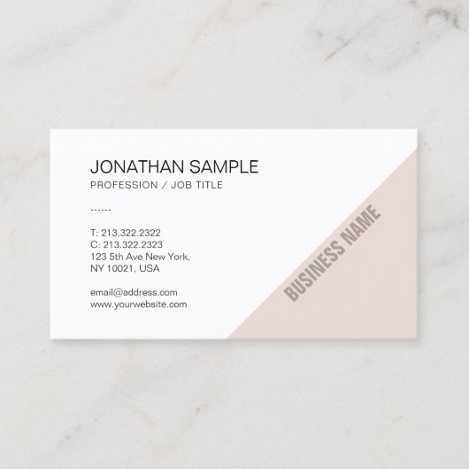 モダンエレガントデザインシンプル平会社トレンディー 名刺 (正面)