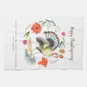 モダンエレガントトルコ感謝植物園 キッチンタオル (横)