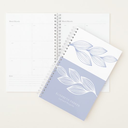 モダンエレガントトレンディーシックほこりっぽい青離れ プランナー手帳 (ディスプレー)