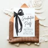 モダンエレガントトレンディースタイリッシュブラックボウ卒業 招待状