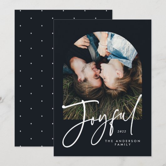 モダンエレガントトレンディータイポグラフィブラック1枚 (正面/裏面)