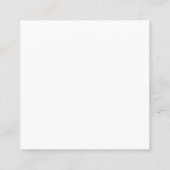 モダンエレガントトレンディーデザインイニシャルテンプレートトップ スクエア名刺 (裏面)