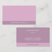 モダンエレガントトレンディーパープルテンプレートプロフェッショナル 名刺 (正面/裏面)