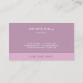 モダンエレガントトレンディーパープルテンプレートプロフェッショナル 名刺 (裏面)