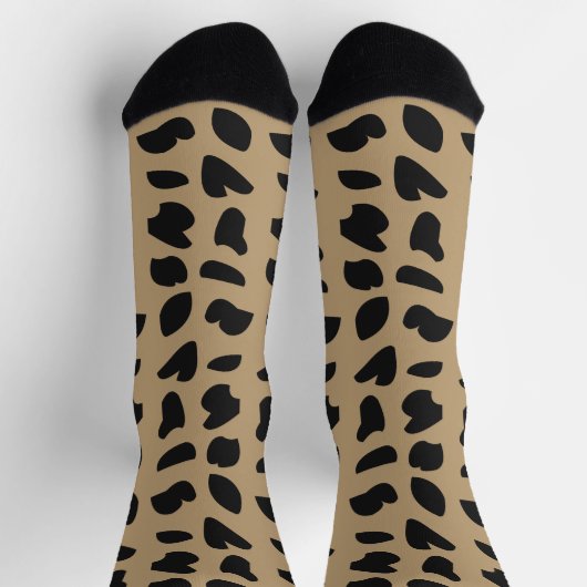モダンエレガントトレンディーレオパード柄レオパード ソックス (上部)