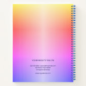 モダンエレガントトレンディー爪、 ネイルサロンアポイントメント本 ノートブック (裏面)