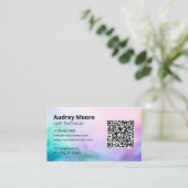 モダンエレガントトレンディー睫毛美しいサロン 名刺 (スタンド正面)