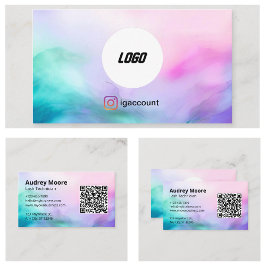 モダンエレガントトレンディー睫毛美しいサロン 名刺