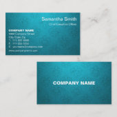 モダンエレガントトレンディー青グラデーシミニマルン 名刺 (正面/裏面)