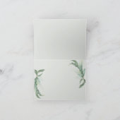 モダンエレガントトロピカルリーフ サンキューカード (内部)