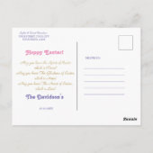 モダンエレガントハッピーイースター ポストカード (裏面)