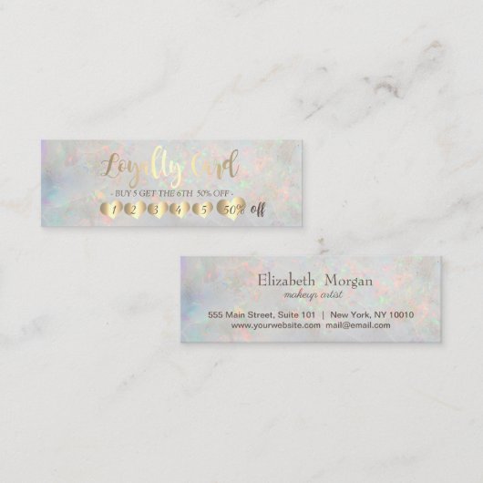 モダンエレガントハート ロイヤリティカード (正面/裏面)