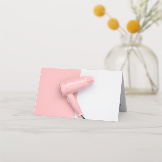 モダンエレガントバラホワイトヘアアポイントメントカード 予約カード (裏面)