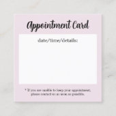 モダンエレガントバラホワイトヘアサロン 予約カード (正面)