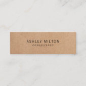 モダンエレガントバラ印刷クラフト紙コンサルタント スキニー名刺 (正面)