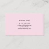 モダンエレガントバラ印刷クラフト紙コンサルタント 名刺 (裏面)