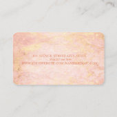 モダンエレガントバラ大理石，グリッター唇 名刺 (裏面)