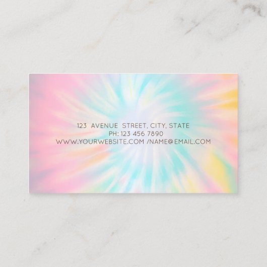 モダンエレガントバラ金ゴールドカップケーキ絞り染め 名刺 (裏面)