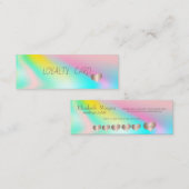 モダンエレガントバラ金ゴールドハート,ホログラフィック ロイヤリティカード (正面/裏面)