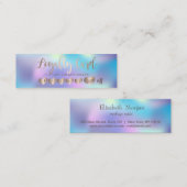 モダンエレガントバラ金ゴールドハート，ホログラフィック ロイヤリティカード (正面/裏面)