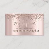 モダンエレガントバラ金ゴールドハート ロイヤリティカード (正面)