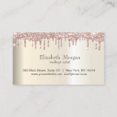 モダンエレガントバラ金ゴールドハート ロイヤリティカード (裏面)