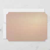 モダンエレガントバラ金ゴールドフローラブライダルシャワー 招待状 (裏面)