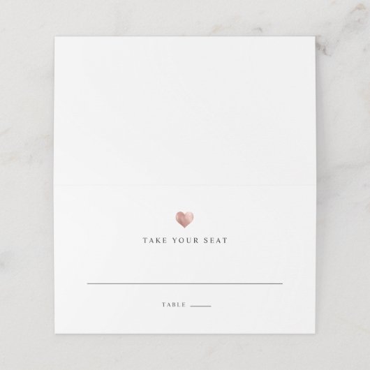 モダンエレガントバラ金ゴールド結婚のテーブル座席表 プレイスカード (外部開封)