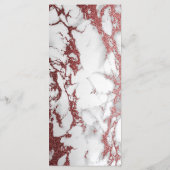 モダンエレガントバラ金ゴールド結婚大理石 メニュー (裏面)