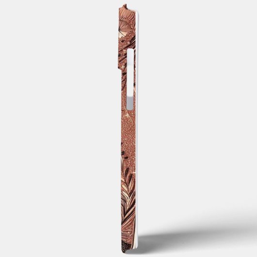 モダンエレガントバラ金ゴールド花模様 Case-Mate iPhoneケース (裏面 / 左)