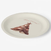 モダンエレガントバラ金ゴールド ペーパープレート (アングル)