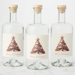 モダンエレガントバラ金ゴールド リキュールボトルラベル