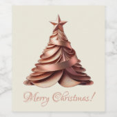 モダンエレガントバラ金ゴールド ワインラベル (シングルラベル)