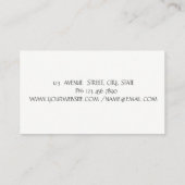 モダンエレガントバラ金箔ブラシストローク、白 名刺 (裏面)