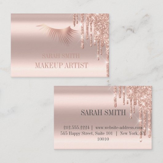 モダンエレガントバラ 名刺 (正面/裏面)