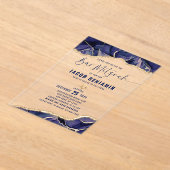 モダンエレガントバー アクリル招待状 (レイダウン)