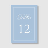 モダンエレガントパウダブルー結婚スクリプト テーブルナンバー