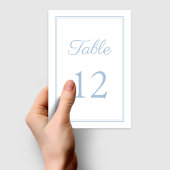 モダンエレガントパウダブルー結婚ズ テーブルナンバー