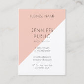 モダンエレガントパーソナライズされたミニマルテンプレート 名刺 (裏面)