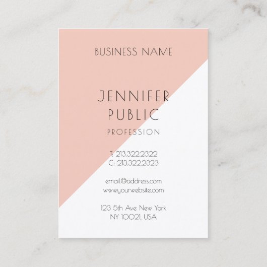 モダンエレガントパーソナライズされたミニマルテンプレート 名刺 (裏面)