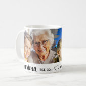 モダンエレガントパーソナライズされた写真 コーヒーマグカップ (正面左)