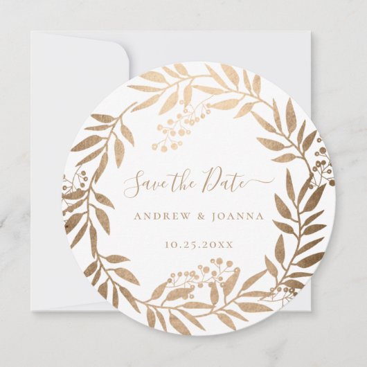 モダンエレガントパーソナライズされた金ゴールド (正面)