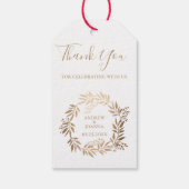 モダンエレガントパーソナライズされた金ゴールド ギフトタグ (裏面)