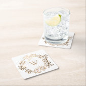 モダンエレガントパーソナライズされた金ゴールド スクエアペーパーコースター (インサイチュ)