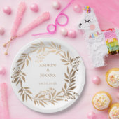 モダンエレガントパーソナライズされた金ゴールド ペーパープレート (パーティー)