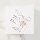 モダンエレガントパール＆プロセッコ ブライダルシャワー フェイバータグ (インサイチュ)