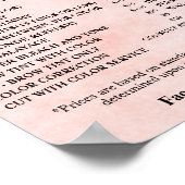 モダンエレガントビューティーサロン料金表 ポスター (角)