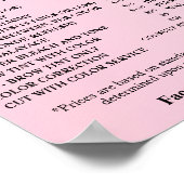 モダンエレガントビューティーサロン料金表 ポスター (角)