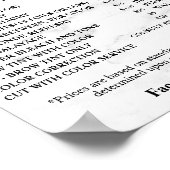 モダンエレガントビューティーサロン料金表 ポスター (角)